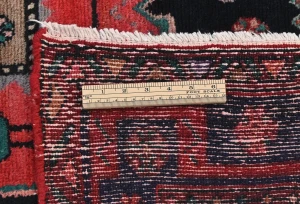 Vintage Charcoal Tribal 4X8 Hamedan Persian Rug