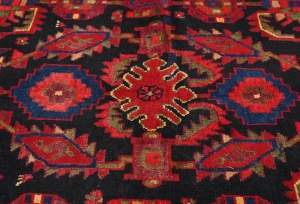 Vintage Tribal Dark Purple-navy 5X7 Nahavand Persian Rug