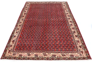 Vintage Red Tribal 4X7 Botemir Persian Rug