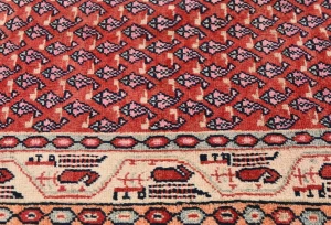 Vintage Red Tribal 4X7 Botemir Persian Rug