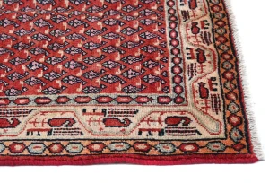 Vintage Red Tribal 4X7 Botemir Persian Rug