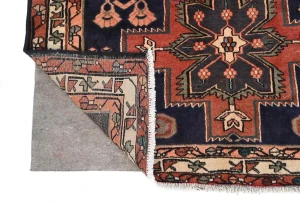 Vintage Plum Tribal 4X10 Meshkin Persian Runner Rug