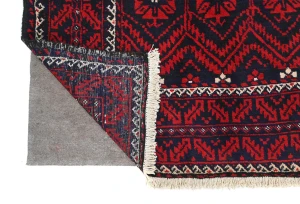 Vintage Red Tribal 4X10 Balouch Persian Runner Rug
