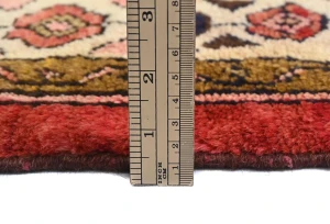 Vintage Plum Floral Tribal 3X10 Hamedan Persian Runner Rug