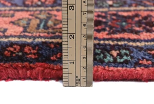 Vintage Maroon Red Floral Tribal 4X10 Hamedan Persian Runner Rug