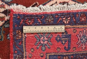 Vintage Maroon Red Floral Tribal 4X10 Hamedan Persian Runner Rug