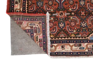 Vintage Rusty Red Floral Tribal 3'3X4'7 Hamedan Persian Rug