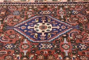 Vintage Rusty Red Floral Tribal 3'3X4'7 Hamedan Persian Rug