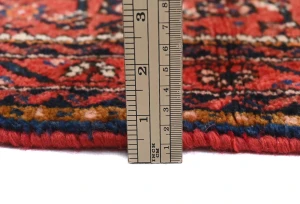 Vintage Red Tribal 3X13 Hossainabad Persian Runner Rug