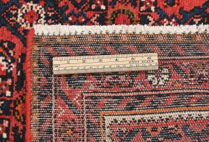 Vintage Red Tribal 3X13 Hossainabad Persian Runner Rug