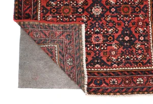 Vintage Red Tribal 3X13 Hossainabad Persian Runner Rug