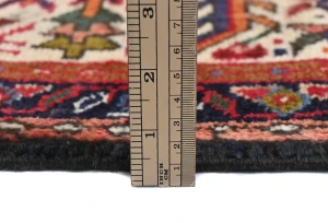 Vintage Red Geometric 2X10 Karajeh Persian Runner Rug