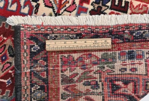 Vintage Red Geometric 2X10 Karajeh Persian Runner Rug