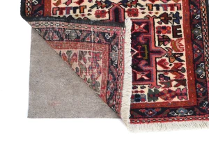 Vintage Red Geometric 2X10 Karajeh Persian Runner Rug