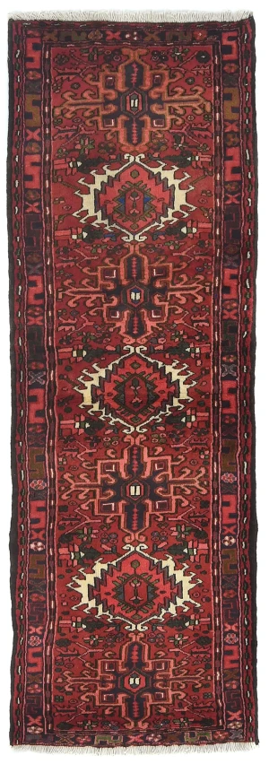 Vintage Red Tribal 2'4X6'2 Karajeh Persian Rug