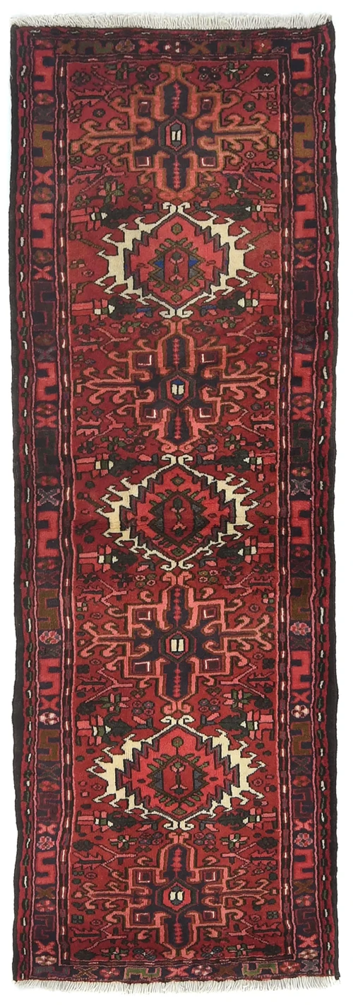 Vintage Red Tribal 2'4X6'2 Karajeh Persian Rug