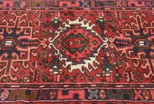 Vintage Red Tribal 2'4X6'2 Karajeh Persian Rug