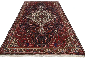 Vintage Red Flora Traditional 5'4X9'8 Bakhtiari Persian Rug