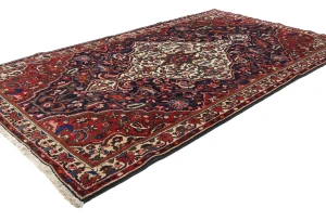 Vintage Red Flora Traditional 5'4X9'8 Bakhtiari Persian Rug