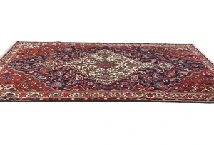 Vintage Red Flora Traditional 5'4X9'8 Bakhtiari Persian Rug
