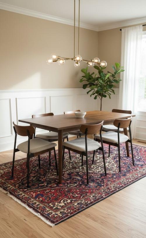 Vintage Red Flora Traditional 5'4X9'8 Bakhtiari Persian Rug