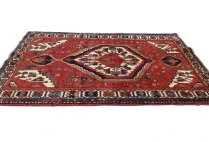 Vintage Red Tribal 5X7 Bakhtiari Persian Rug