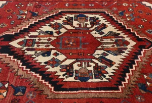 Vintage Red Tribal 5X7 Bakhtiari Persian Rug