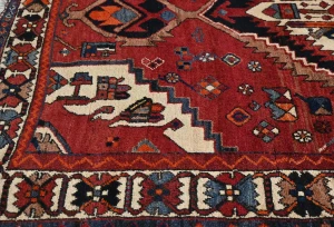 Vintage Red Tribal 5X7 Bakhtiari Persian Rug