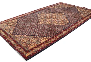 Vintage Purple-navy Tribal 5X9 Ardabil Persian Rug