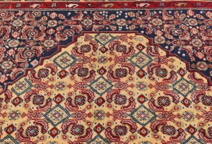 Vintage Purple-navy Tribal 5X9 Ardabil Persian Rug