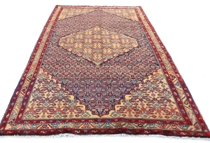 Vintage Purple-navy Tribal 5X9 Ardabil Persian Rug