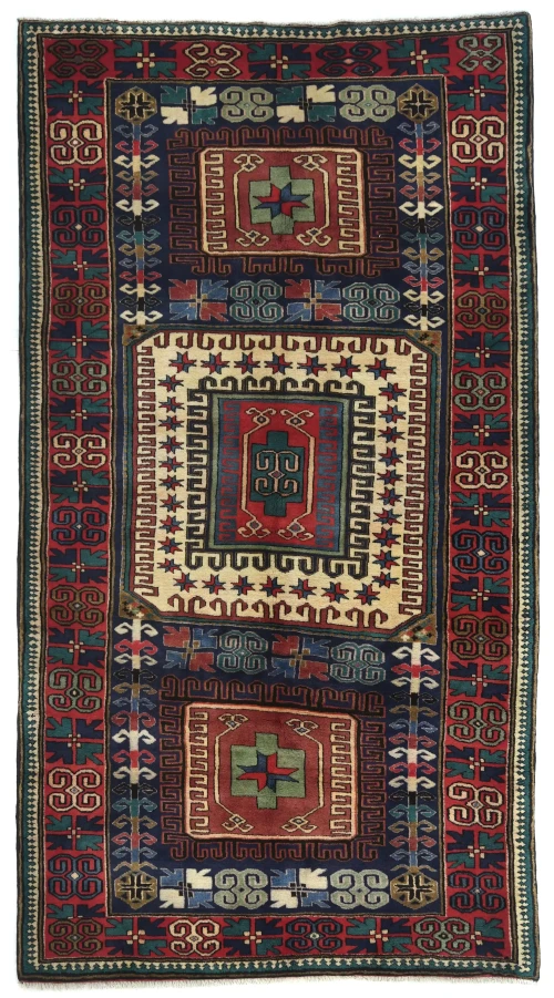 Vintage Red Tribal 5X10 Meshkin Persian Runner Rug