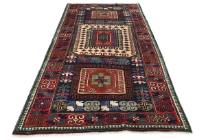 Vintage Red Tribal 5X10 Meshkin Persian Runner Rug