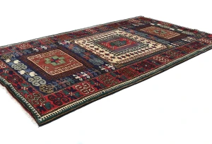 Vintage Red Tribal 5X10 Meshkin Persian Runner Rug
