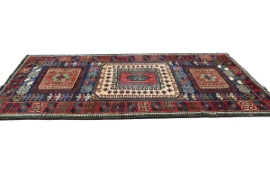 Vintage Red Tribal 5X10 Meshkin Persian Runner Rug