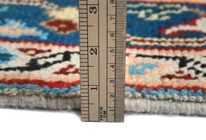 Vintage Blue Floral Traditional 4'7X7'6 Heriz Ardebil Persian Rug