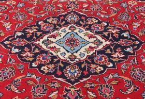 Vintage Red Traditional Floral 5X8 Kashan Persian Rug