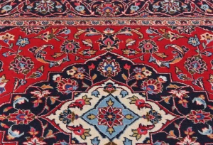 Vintage Red Traditional Floral 5X8 Kashan Persian Rug
