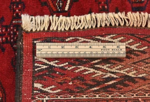 Vintage Red Tribal 4'7X5'8 Turkoman Persian Oriental Rug