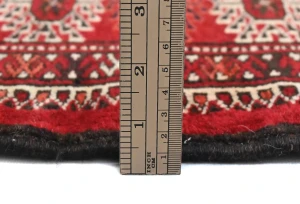 Vintage Red Tribal 4'7X5'8 Turkoman Persian Oriental Rug