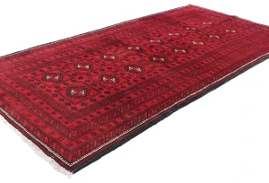 Vintage Red Tribal 4'3X8'6 Balouch Persian Rug