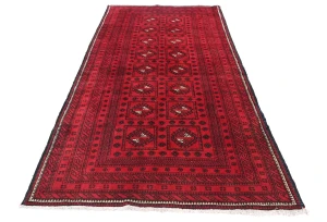 Vintage Red Tribal 4'3X8'6 Balouch Persian Rug