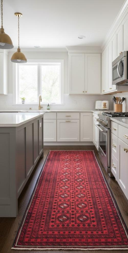 Vintage Red Tribal 4'3X8'6 Balouch Persian Rug