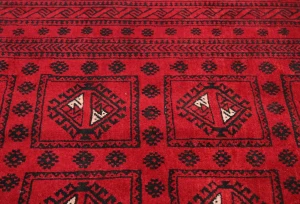 Vintage Red Tribal 4'3X8'6 Balouch Persian Rug