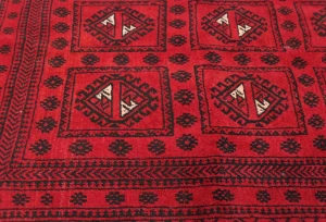 Vintage Red Tribal 4'3X8'6 Balouch Persian Rug