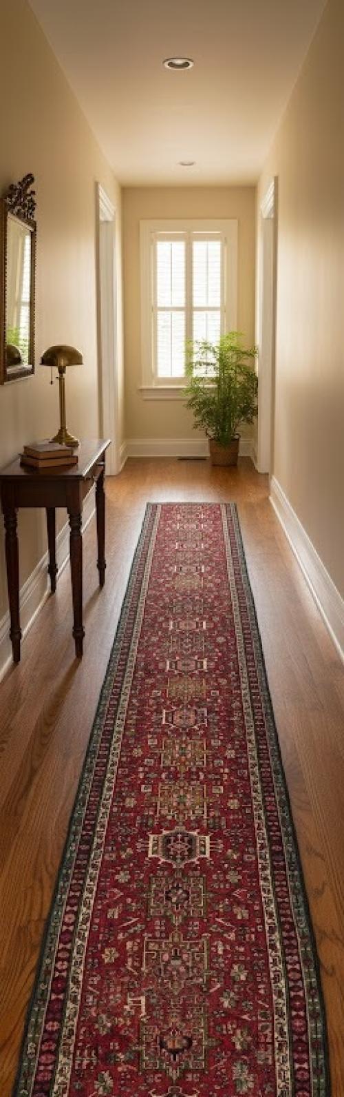 Vintage Red Tribal 3X13 Karajeh Persian Runner Rug