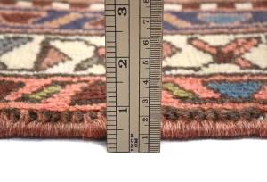 Vintage Rusty Pink Tribal 3X13 Karajeh Persian Runner Rug