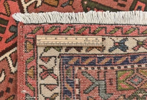 Vintage Rusty Pink Tribal 3X13 Karajeh Persian Runner Rug