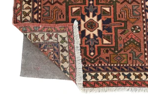 Vintage Rusty Pink Tribal 3X13 Karajeh Persian Runner Rug