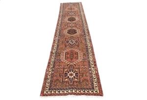 Vintage Rusty Pink Tribal 3X13 Karajeh Persian Runner Rug